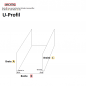 Preview: U-Profil aus Alu  RAL7016 0,8 mm stark Anthrazitgrau