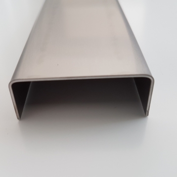Edelstahl U-Profil V2A blank 1,5 mm Einfassprofil