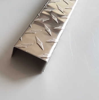 U-Profil aus Alu Riffelblech Diamant 1,5/2mm