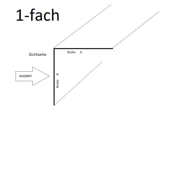 Edelstahl Winkel hochglanzpoliert 0,8mm stark Super-Mirror 8