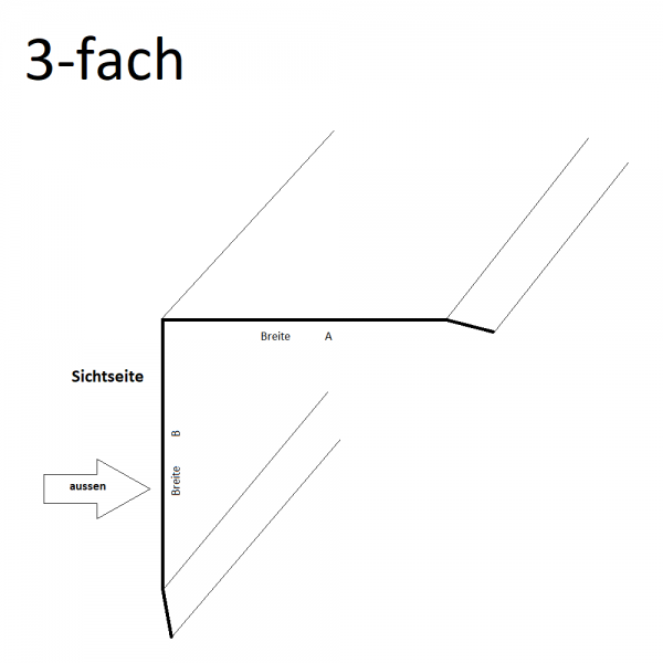 Edelstahl Winkel hochglanzpoliert 0,8mm stark Super-Mirror 8